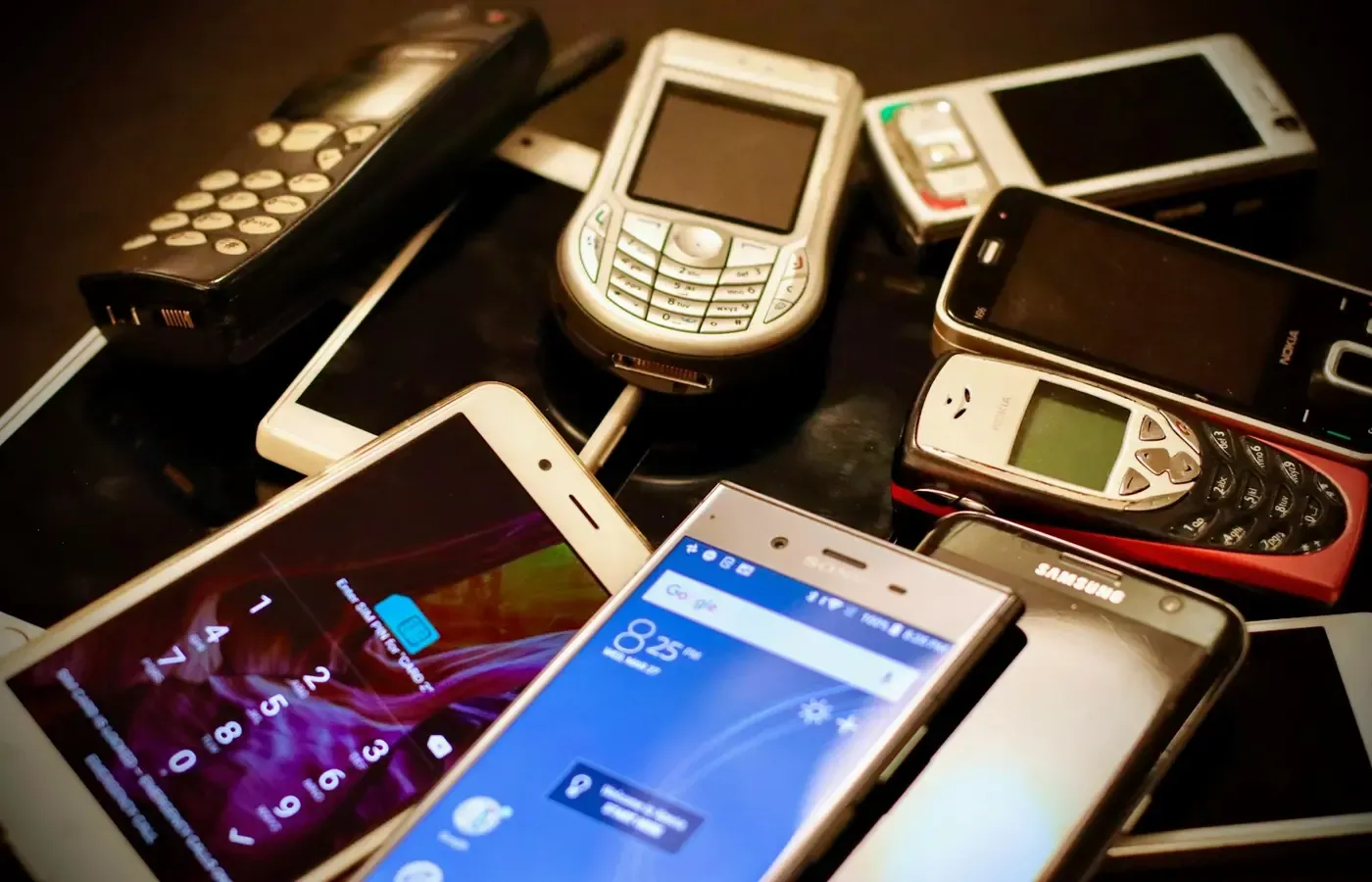 An old and a new smartphone