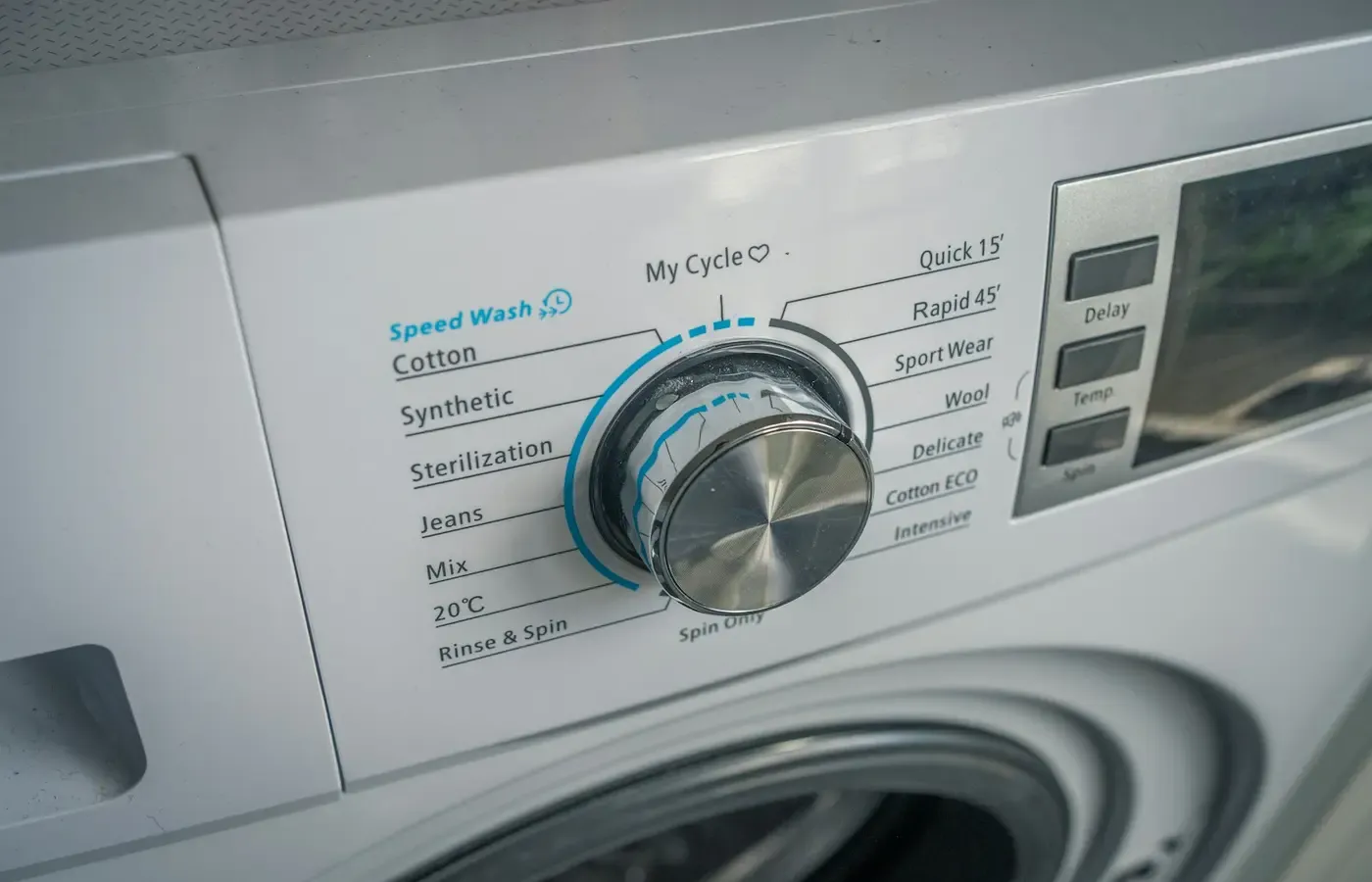 Washing machine control panel