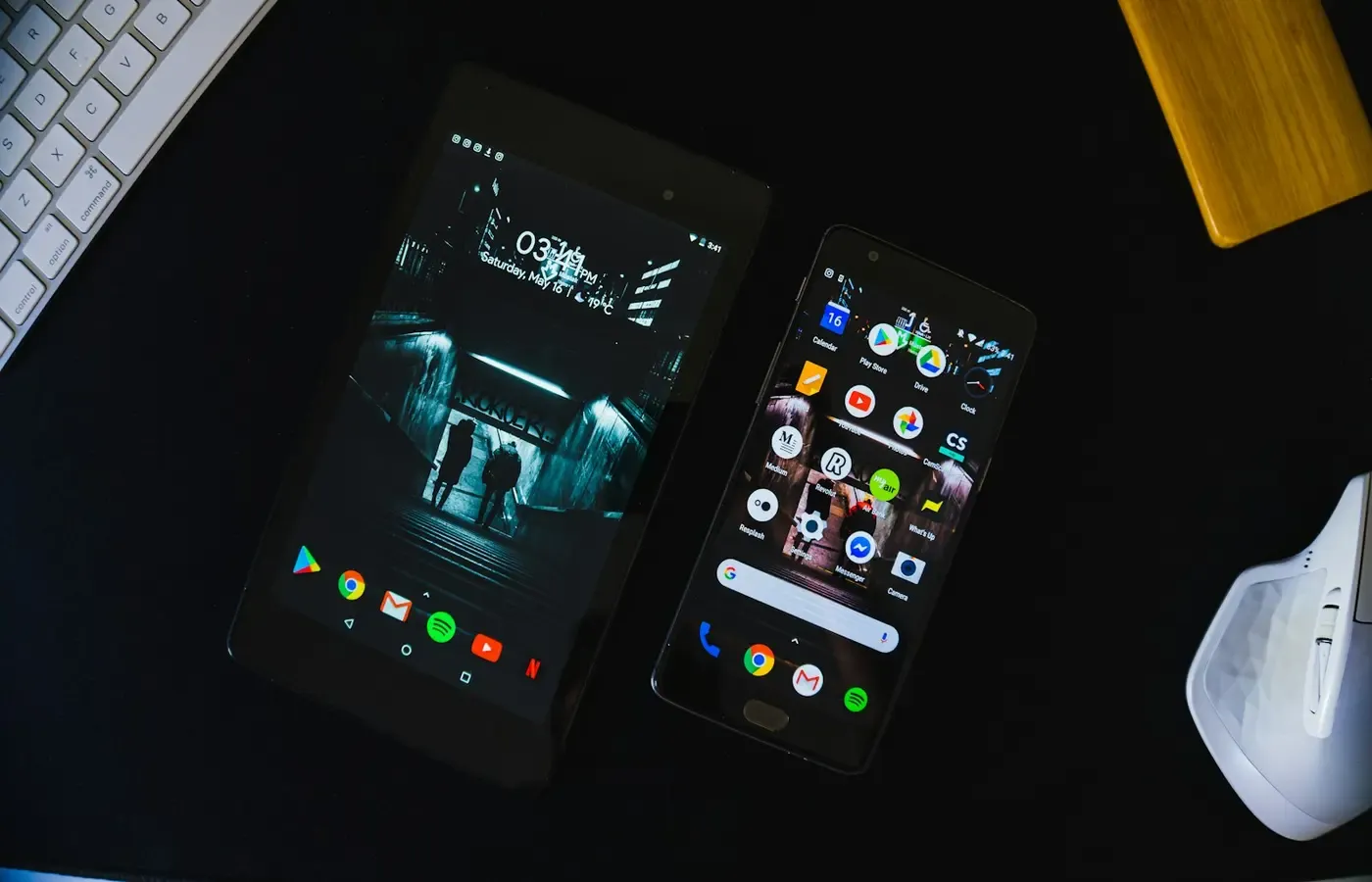 Two smartphones during eSIM setup
