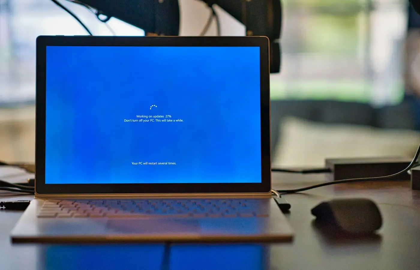 Older laptop security update screen